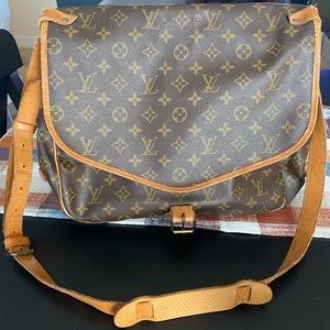 Vintage Louis Vuitton Saumur 35 double flap crossbody shoulder bag